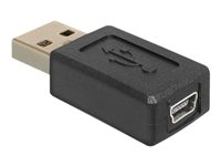 Delock Adapter Gender Changer - USB-Adapter - USB (M) zu Mini-USB, Typ B (W) - Schwarz
