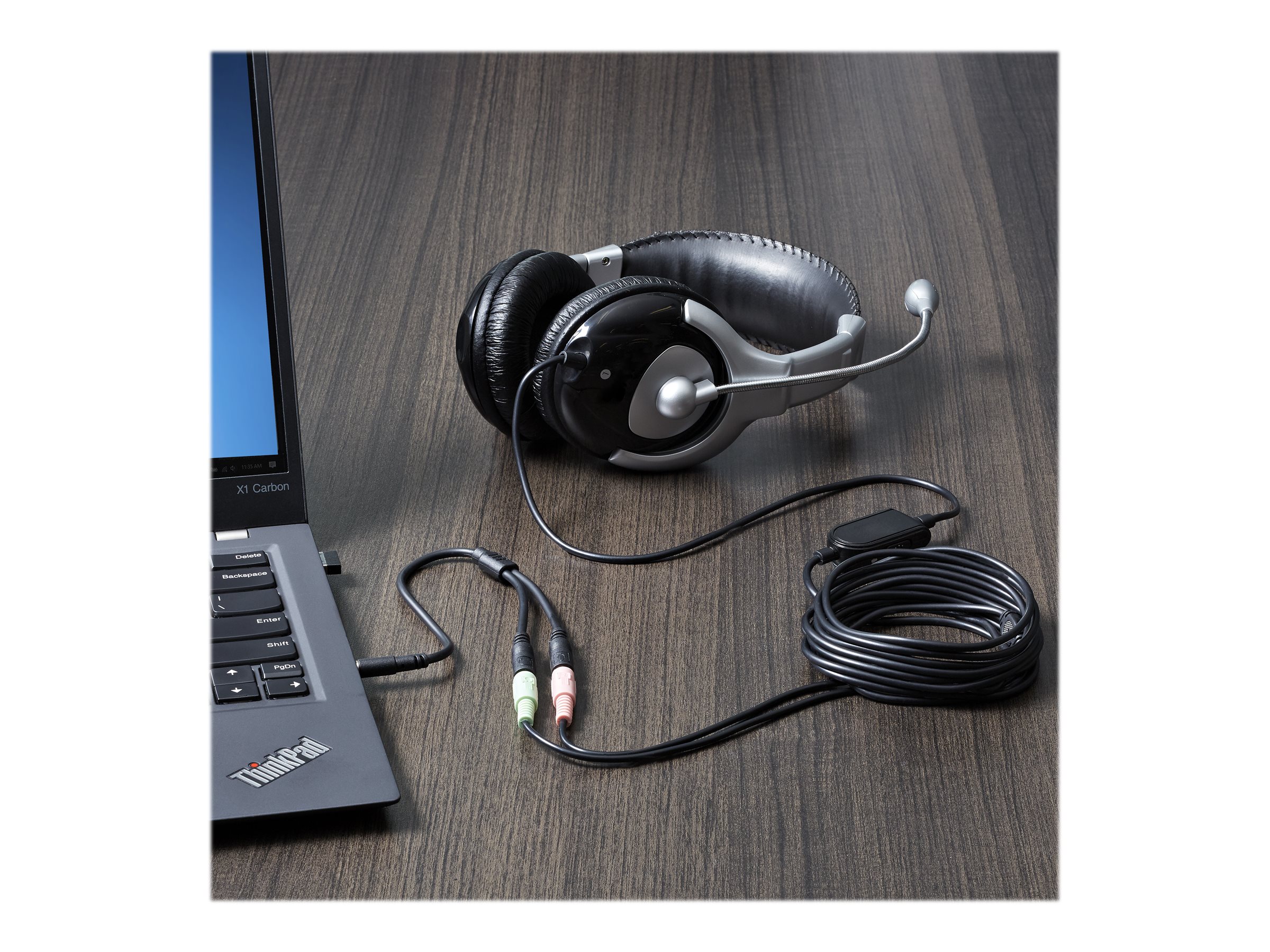 StarTech.com 3,5mm Klinke Audio Y-Kabel - 4 pol. auf 3 pol. Headset Adapter für Headsets mit Kopfhörer / Microphone Stecker - St