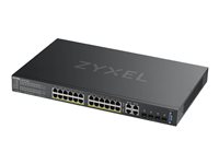 Zyxel GS2220-28HP - Switch - managed - 24 x 10/100/1000 (PoE+) + 4 x Kombi-Gigabit-SFP - an Rack montierbar - PoE+ (375 W)