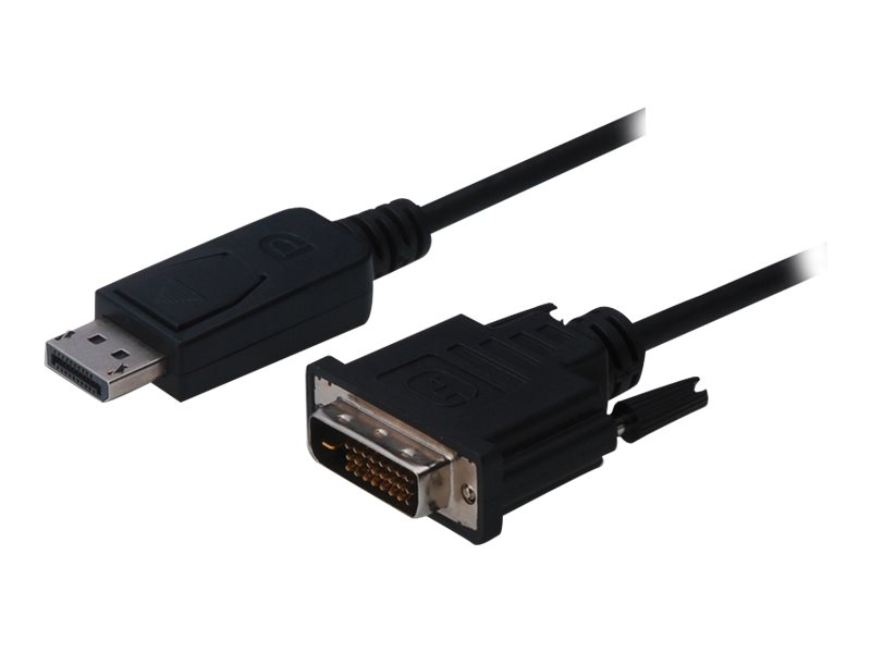 DIGITUS - Videokabel - DisplayPort (S) zu DVI-D (S) eingerastet - 2 m - geformt, Daumenschrauben - Schwarz