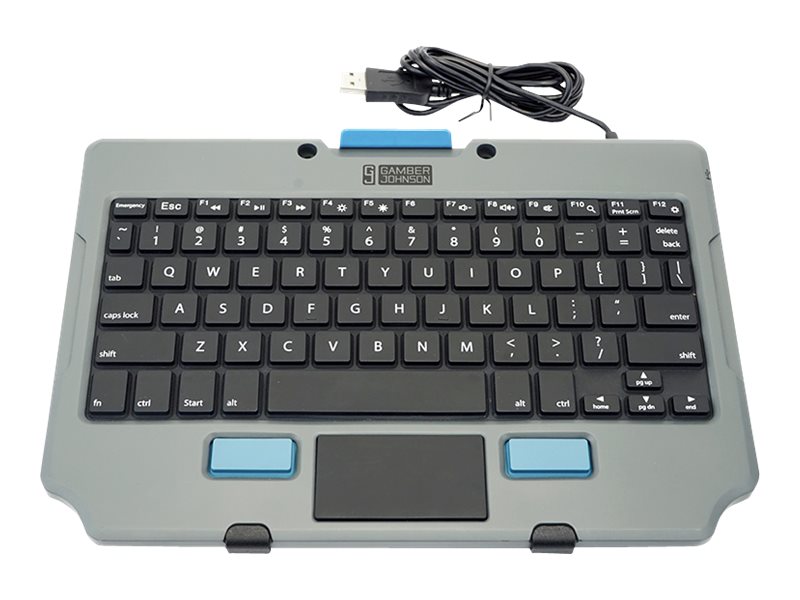 Gamber Johnson Rugged Lite - Tastatur - mit Touchpad - USB - Deutsch