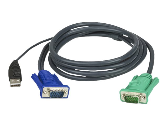 ATEN 2L-5202U - Tastatur- / Video- / Maus- (KVM-) Kabel - USB, HD-15 (VGA) (M) zu USB, HD-15 (VGA) (M) - 1.8 m - fr KVM on the 