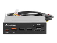 Chieftec CRD-908H - Kartenleser - 2 in 1 - 8,9 cm (3,5 Zoll) (SD, microSD) - USB 3.2 Gen 1 / USB-C