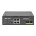 DIGITUS DN-651109 - Switch - unmanaged - 4 x 10/100/1000 (PoE+) + 2 x Gigabit SFP (Uplink) - an DIN-Schiene montierbar - PoE+
