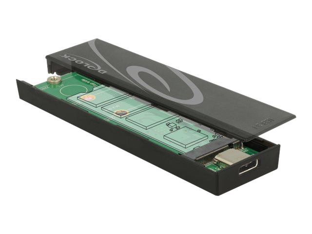 DeLOCK External Enclosure M.2 42/60/80 mm > SuperSpeed USB 10 Gbps Type-C - Speichergehuse - M.2 Card - USB 3.1 (Gen 2) - Schwa