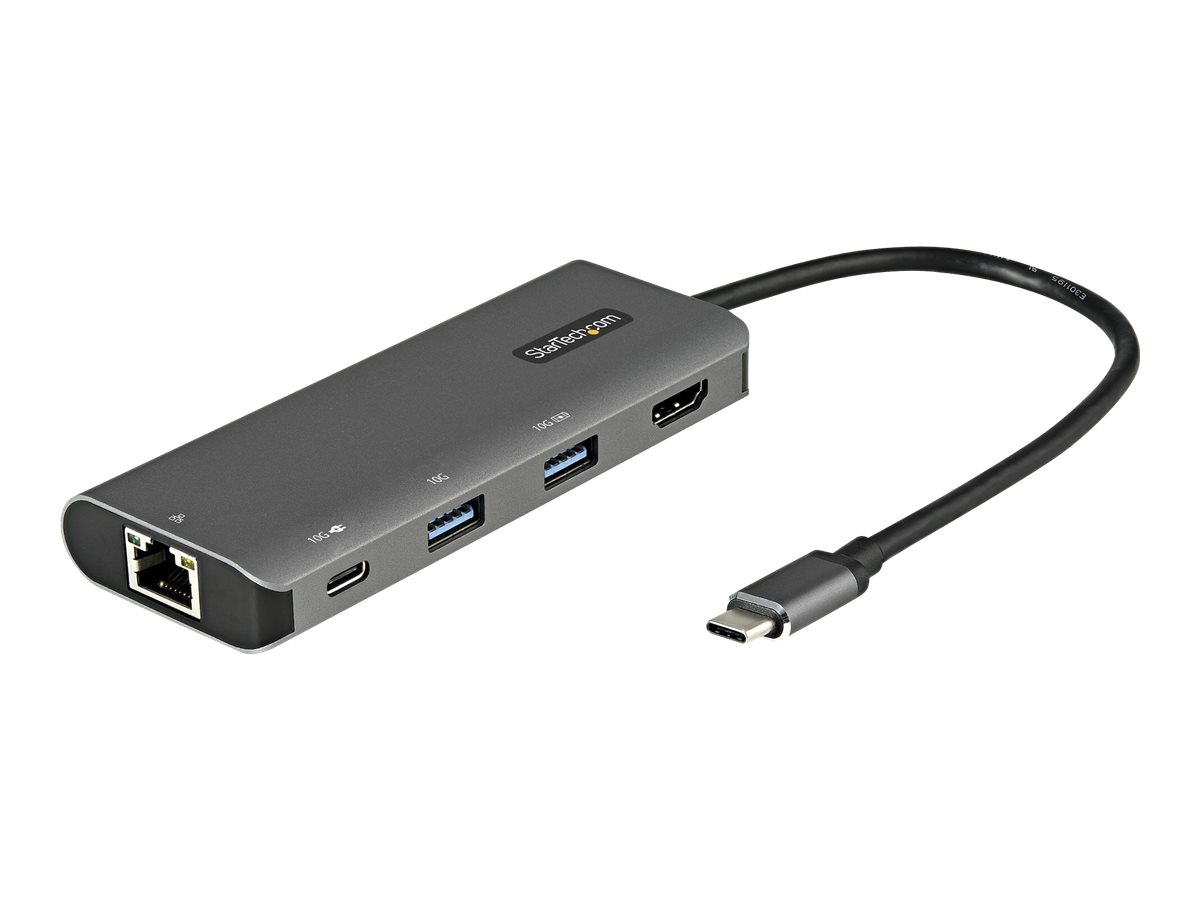 StarTech.com USB C Multiport Adapter - 10 Gbit/s USB Typ C Mini Dock mit 4K 30Hz HDMI - USB PD - 3 Port USB Hub, GbE - USB 3.1 -