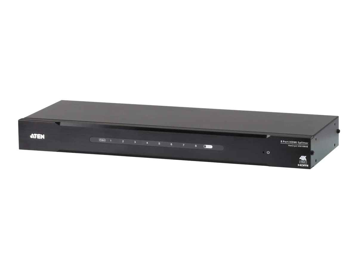 ATEN VanCryst VS0108HB - Video-/Audio-Splitter - 8 x HDMI - Desktop, an Rack montierbar