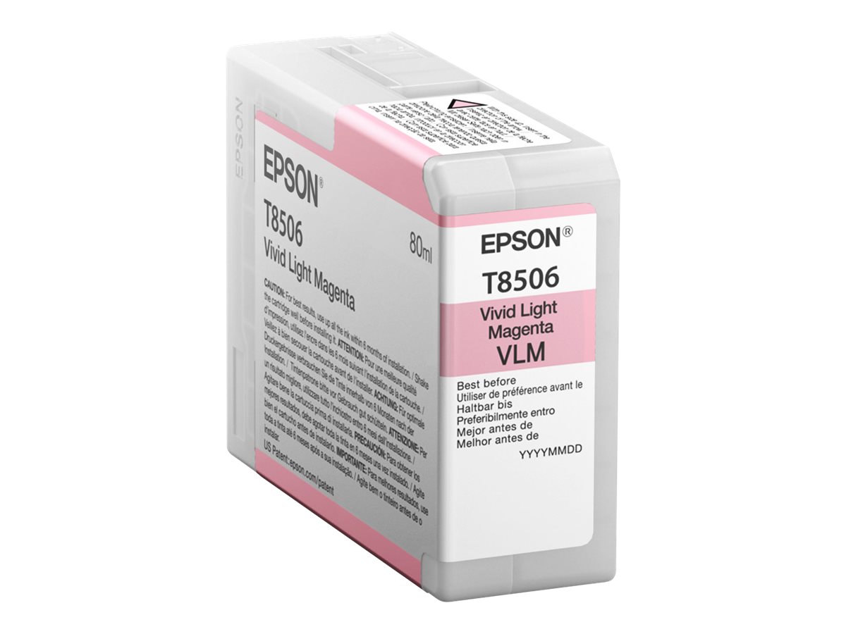 Epson T8506 - 80 ml - mit hoher Kapazitt - Vivid Light Magenta - Original - Tintenpatrone