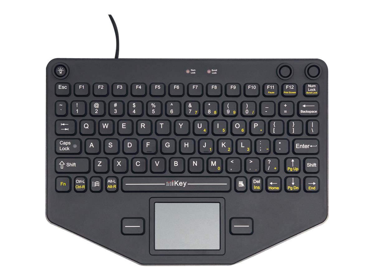 iKey SL-80-TP - Tastatur - mit Touchpad, Maustasten - hintergrundbeleuchtet - USB - USA