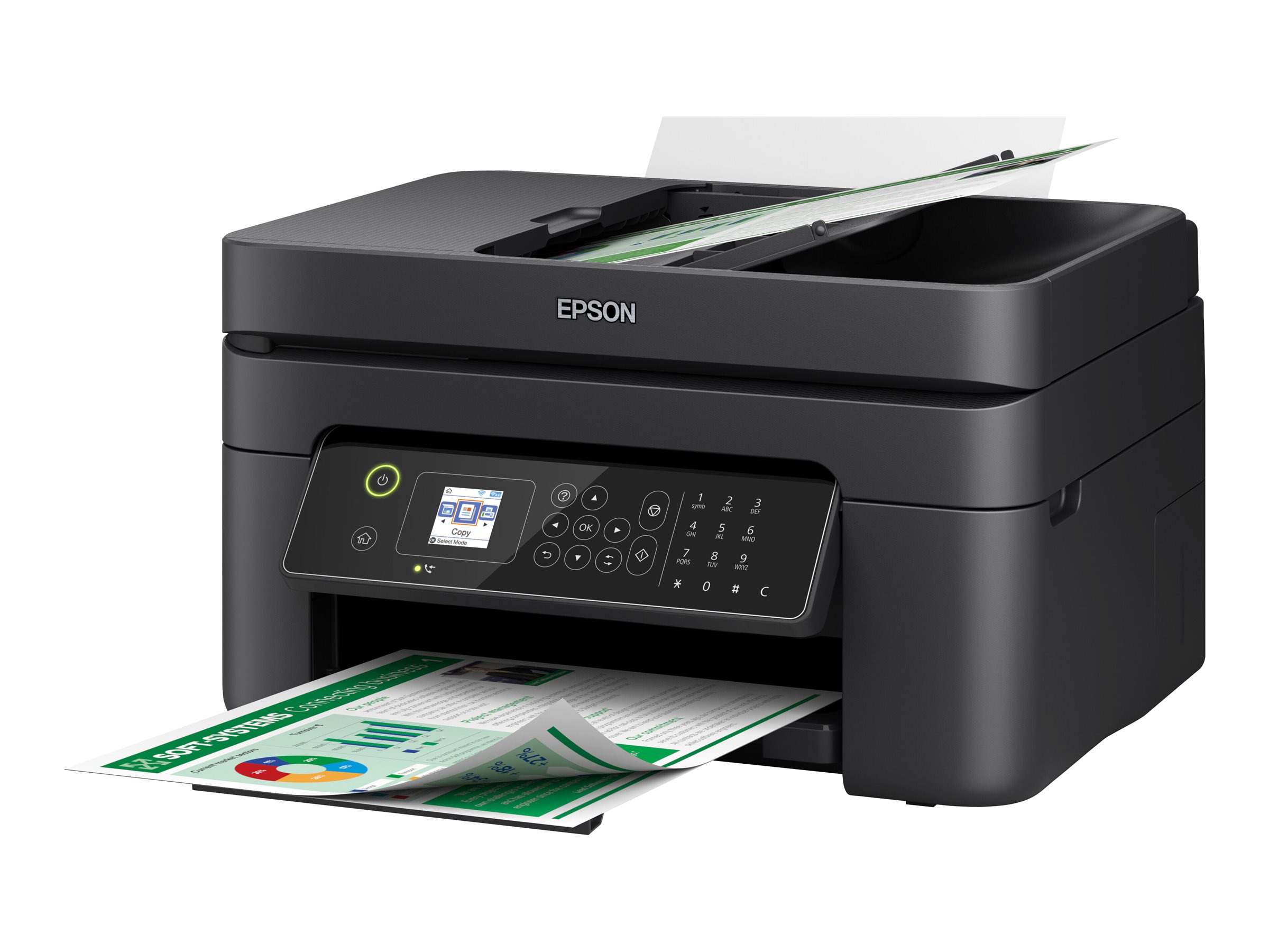 Epson WorkForce WF-2840DWF - Multifunktionsdrucker - Farbe - Tintenstrahl - A4/Legal (Medien) - bis zu 10 Seiten/Min. (Drucken)