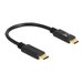 Delock - USB-Kabel - 24 pin USB-C (M) zu 24 pin USB-C (M) - 5 A - 15 cm - Schwarz