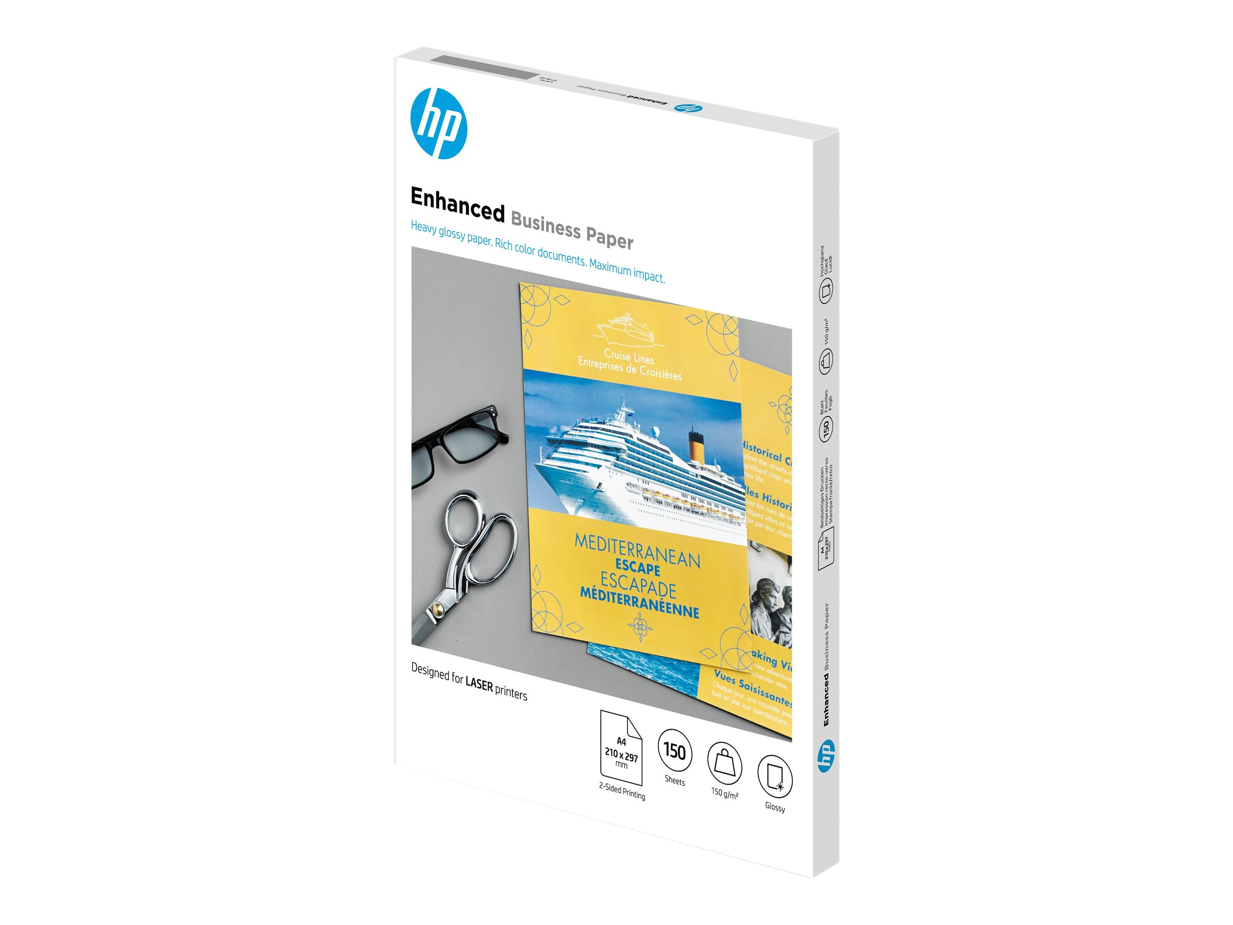 HP Professional Glossy Paper - Glnzend - A4 (210 x 297 mm) - 150 g/m - 150 Blatt Fotopapier - fr Color LaserJet Pro MFP M182,