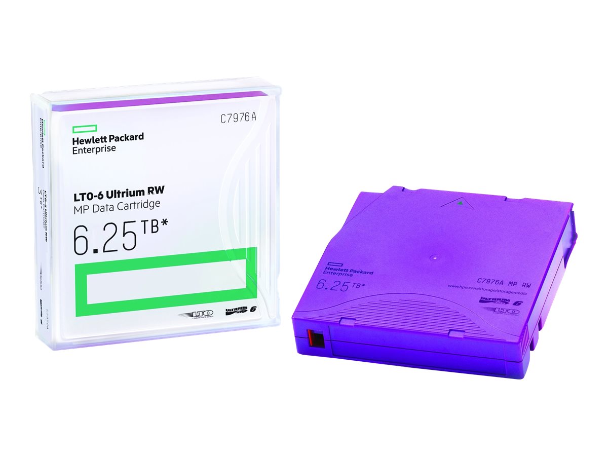 HPE RW Data Cartridge - 20 x LTO Ultrium 6 - 2.5 TB / 6.25 TB - Beschriftungsetiketten - lila - fr StorageWorks SAS Rack-Mount 