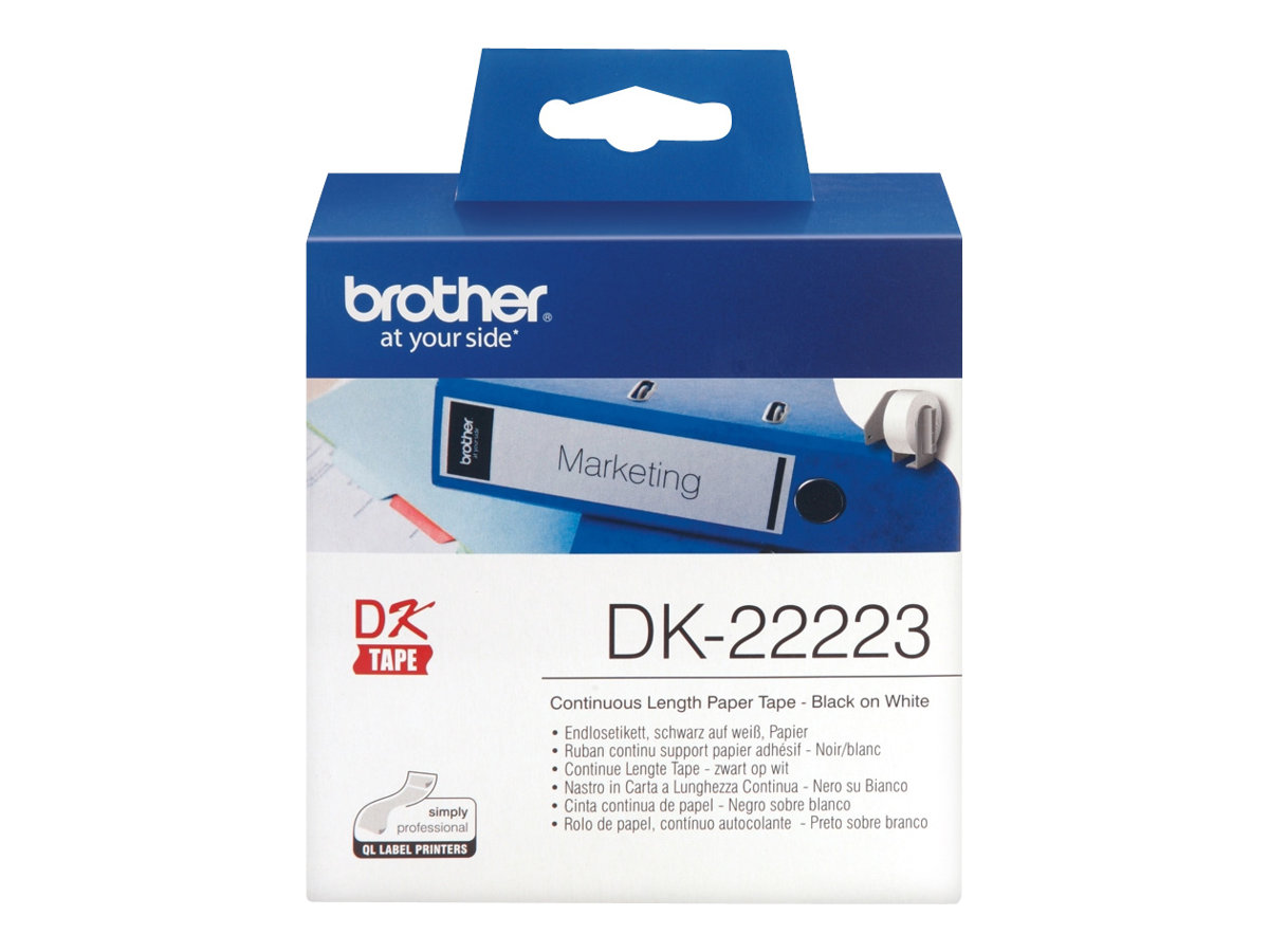 Brother DK-22223 - Papier - Schwarz auf Weiss - Rolle (5 cm x 30,5 m) 1 Rolle(n) Endlosetiketten - fr Brother QL-1050, 1060, 11