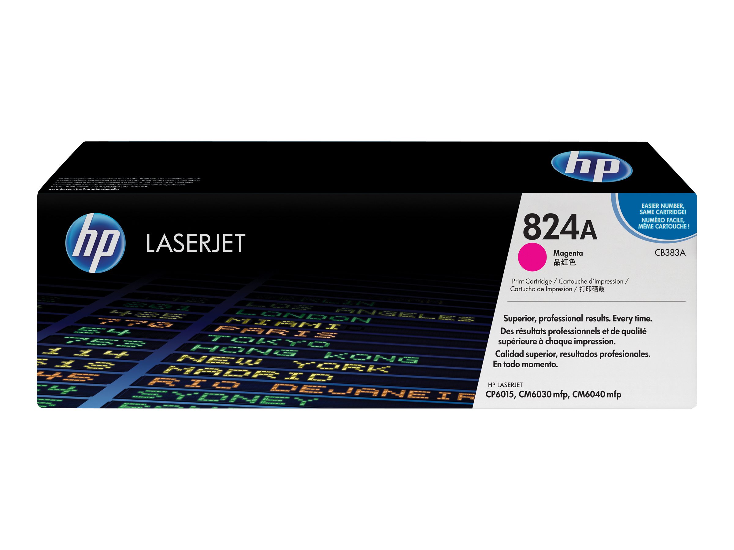 HP 824A - Magenta - original - LaserJet - Tonerpatrone (CB383A) - fr Color LaserJet CM6040, CM6040f, CM6049f, CP6015de, CP6015d