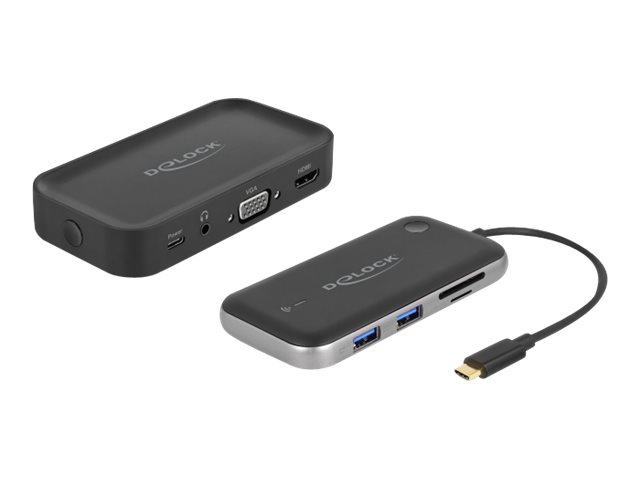 Delock - Drahtloser Video-/Audio-/USB-Adapter - HDMI, VGA, USB-C, USB 3.2 Gen 1 - bis zu 10 m