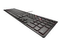 CHERRY KC 6000 SLIM - Tastatur - USB - Belgien - Tastenschalter: CHERRY SX - Schwarz