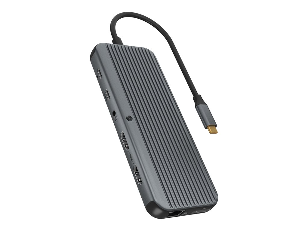 ICY BOX IB-DK4060-CPD - Dockingstation - fr Notebook - USB-C 3.2 Gen 2 - 2 x HDMI, DP - 1GbE
