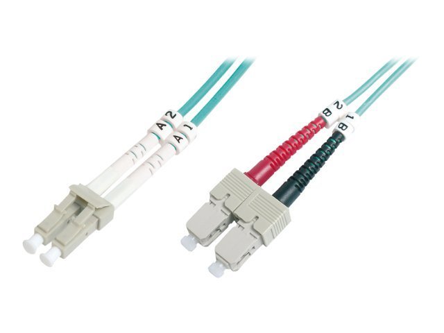 DIGITUS - Patch-Kabel - LC Multi-Mode (M) zu SC multi-mode (M) - 10 m - Glasfaser - 50/125 Mikrometer