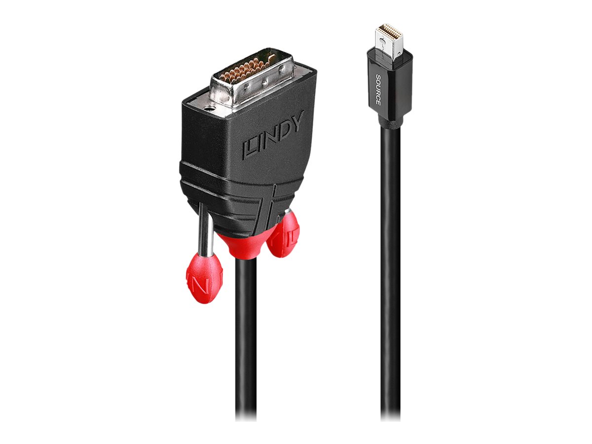 Lindy - DisplayPort-Kabel - Mini DisplayPort (M) zu DVI-D (M) - 1 m - Daumenschrauben - Schwarz