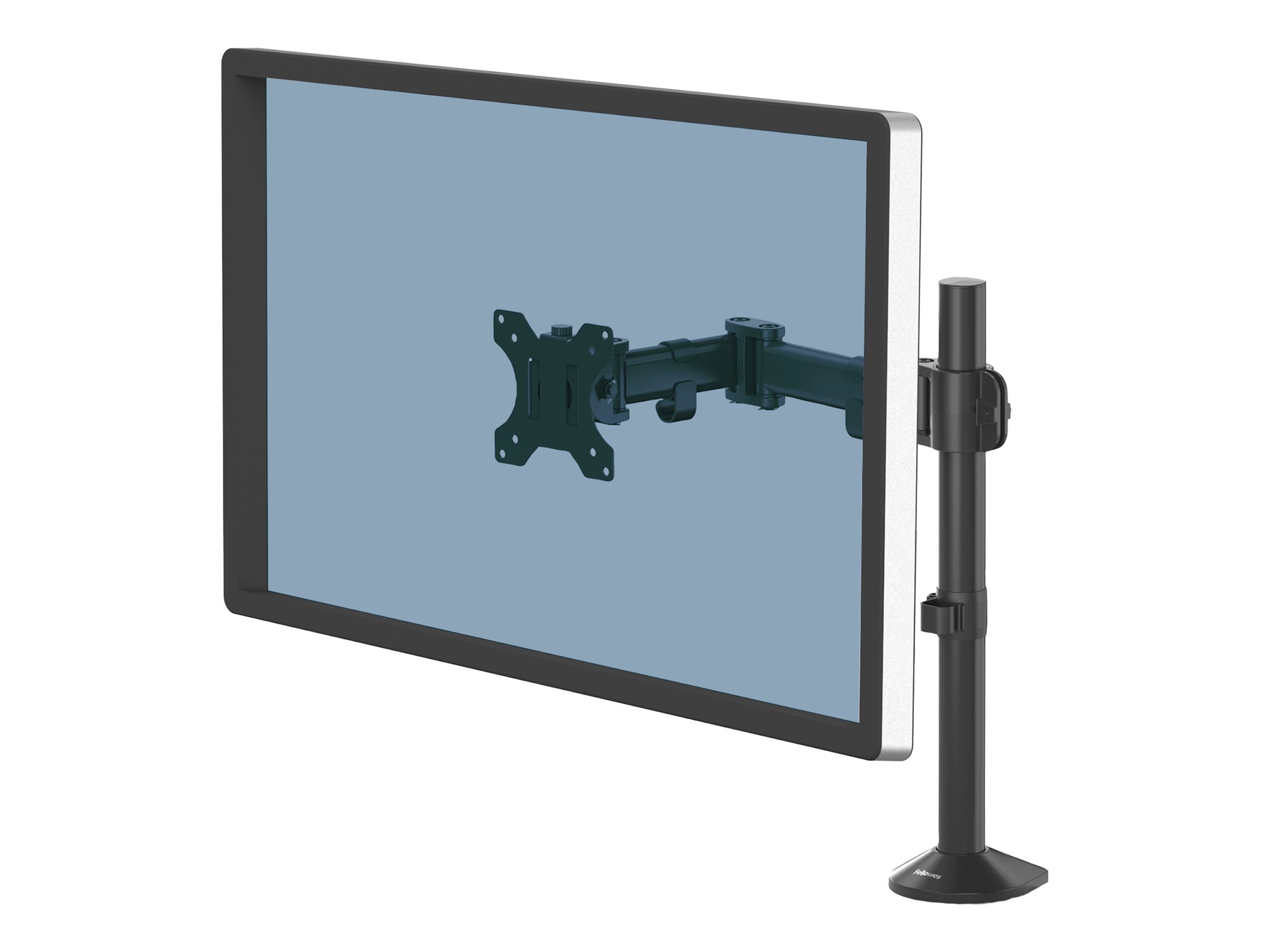 Fellowes Reflex Single Monitor Arm - Befestigungskit - einstellbarer Arm - fr Monitor - Metall - Schwarz, RAL 9017