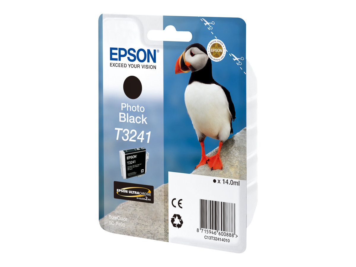 Epson T3241 - 14 ml - Schwarz - original - Tintenpatrone - für SureColor P400, SC-P400