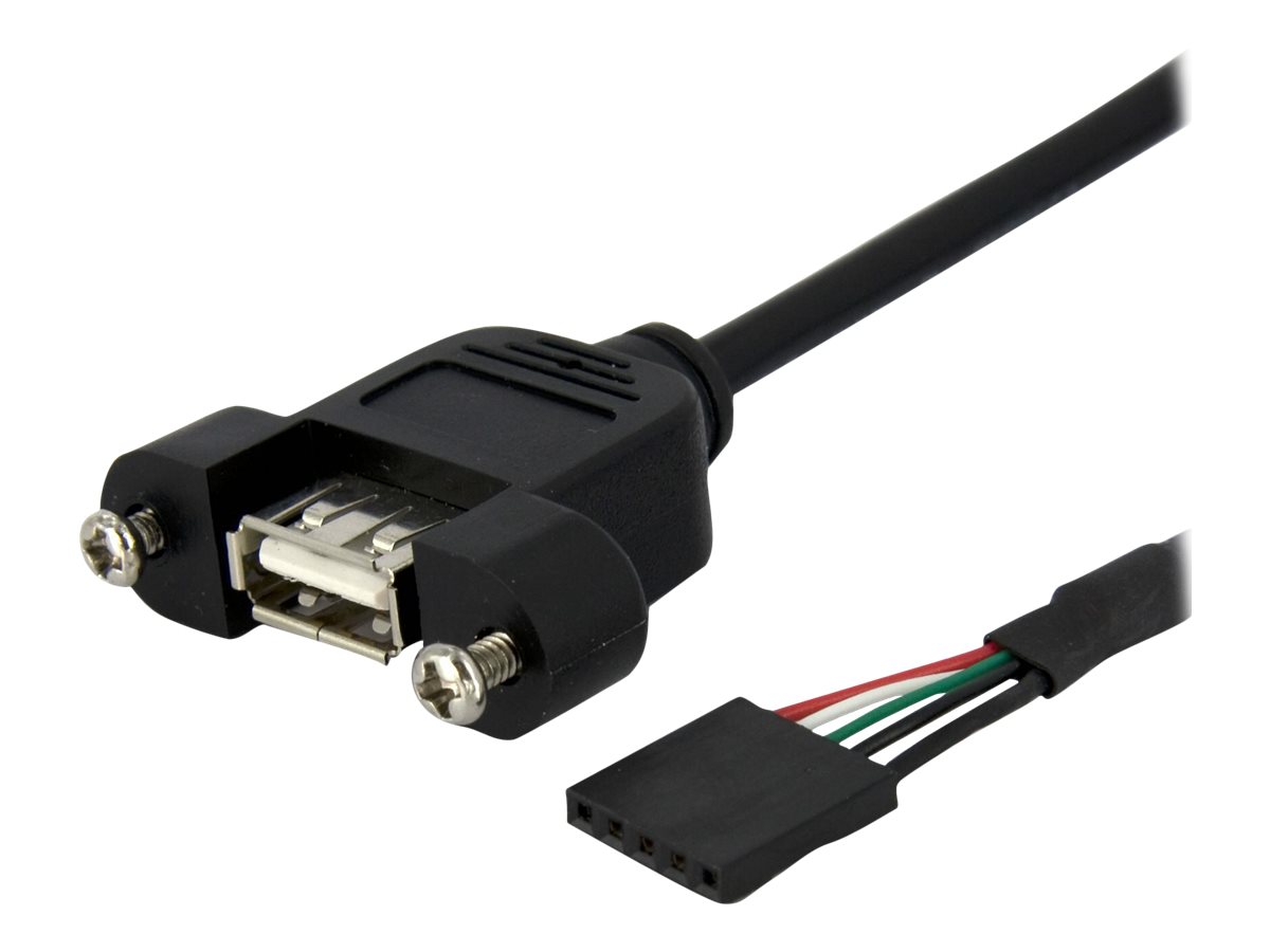 StarTech.com 90cm USB 2.0 Blendenmontage Kabel - USA A auf 5 pin Mainboard Pfostenstecker Buchse - Bu/Bu - USB-Kabel intern auf 