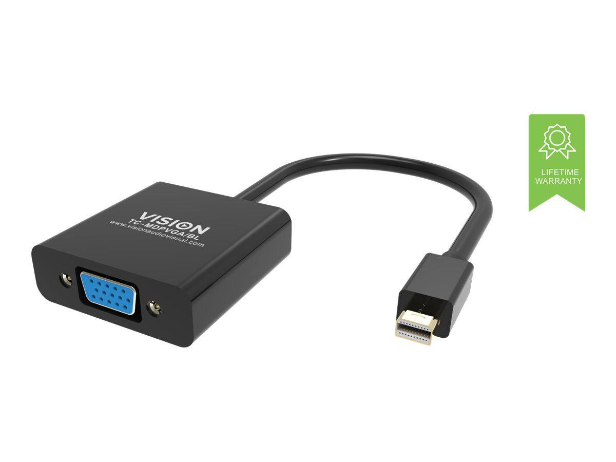 Vision Professional - Videoadapter - Mini DisplayPort (M) zu HD-15 (VGA) (M) - Schwarz