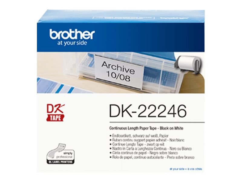 Brother DK-22246 - Papier - Schwarz auf Weiss - Rolle (10,3 cm x 30,48 m) 1 Rolle(n) Endlosetiketten - fr Brother QL-1050, QL-1