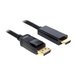 Delock - Adapterkabel - DisplayPort männlich zu HDMI männlich - 3 m