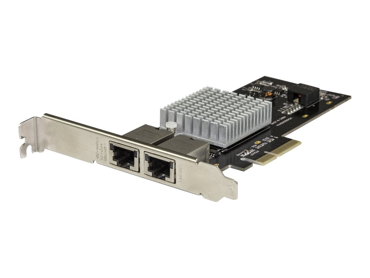 StarTech.com Dual Port 10G PCIe Netzwerk Karte - Intel-X550AT 10GBASE-T & NBASE-T PCI Express Netzwerk karte 10/5/2.5/1GbE Multi