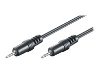 M-CAB - Audiokabel - Stereo Mikro-Stecker mnnlich zu Stereo Mikro-Stecker mnnlich - 1.5 m - Schwarz - flach