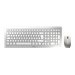 CHERRY DW 8000 - Tastatur-und-Maus-Set - kabellos - 2.4 GHz - GB - weiss, Silber