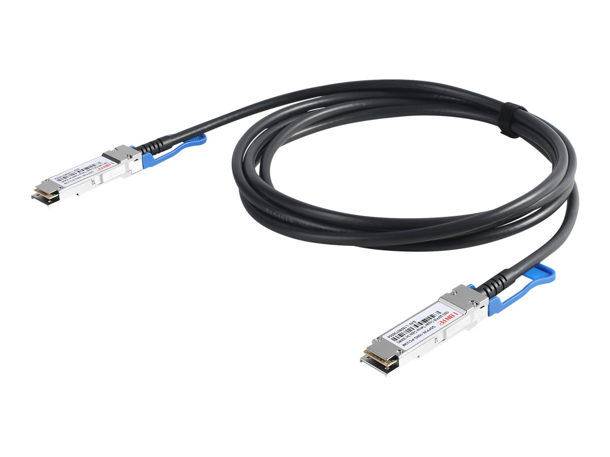 DIGITUS - 100GBase-CR4 Kabel zum direkten Anbringen - QSFP28 (M) zu QSFP28 (M) - 2 m