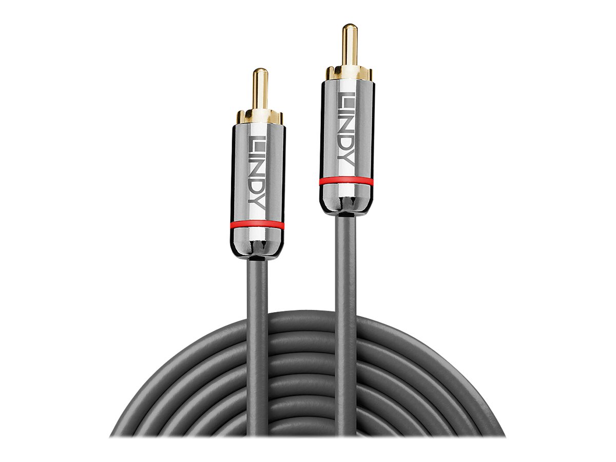 Lindy Cromo Line - Digitales Audio-Kabel (koaxial) - RCA männlich zu RCA männlich - 3 m - Anthrazit - rund