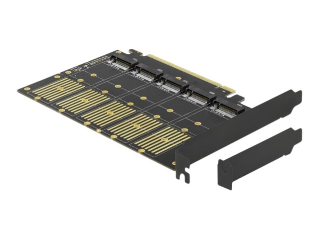 Delock PCI Express x16 Card to 5 x internal M.2 Key B / SATA - Speicher-Controller - M.2 - M.2 Card Low-Profile - 6 Gbit/s - PCI