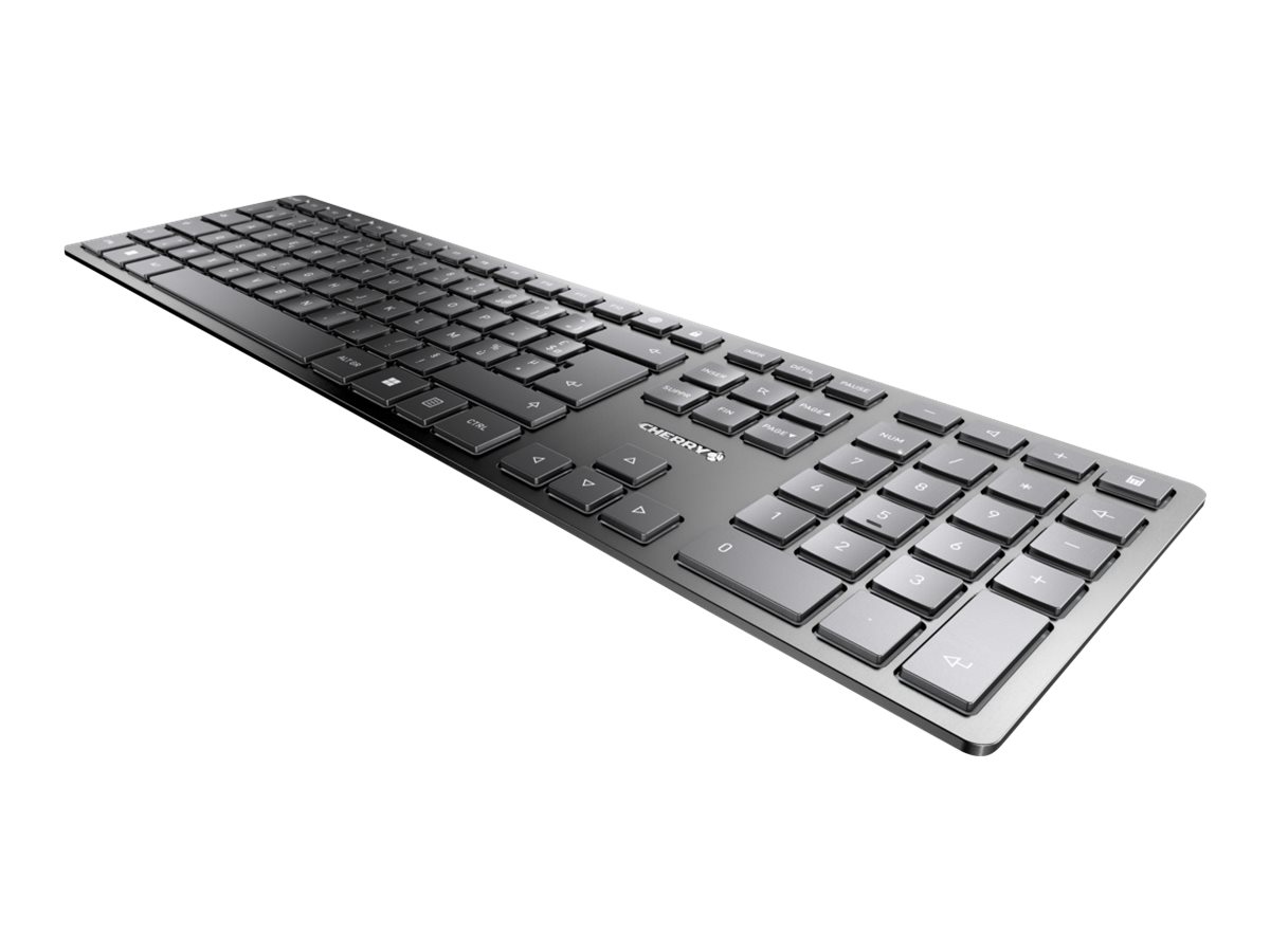 CHERRY KW 9100 SLIM - Tastatur - kabellos - 2.4 GHz, Bluetooth 4.0 - Franzsisch - Tastenschalter: CHERRY SX