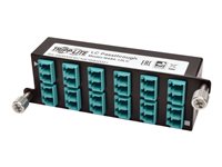 Tripp Lite 10GbE High Density Pass-Through Cassette 12 LC Duplex Connection - Glasfaserkassette - LC x 24 - Schwarz