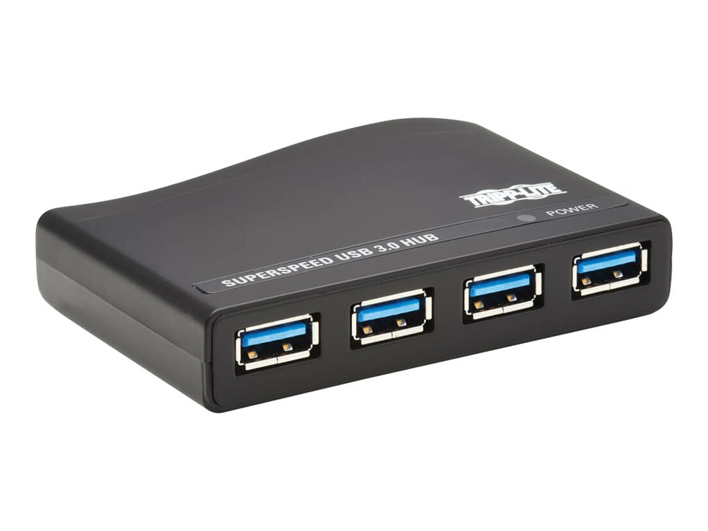 Tripp Lite 4-Port USB-A Mini Hub - USB 3.2 Gen 1, International Plug Adapters - Hub - 4 x USB 3.2 Gen 1 - Desktop