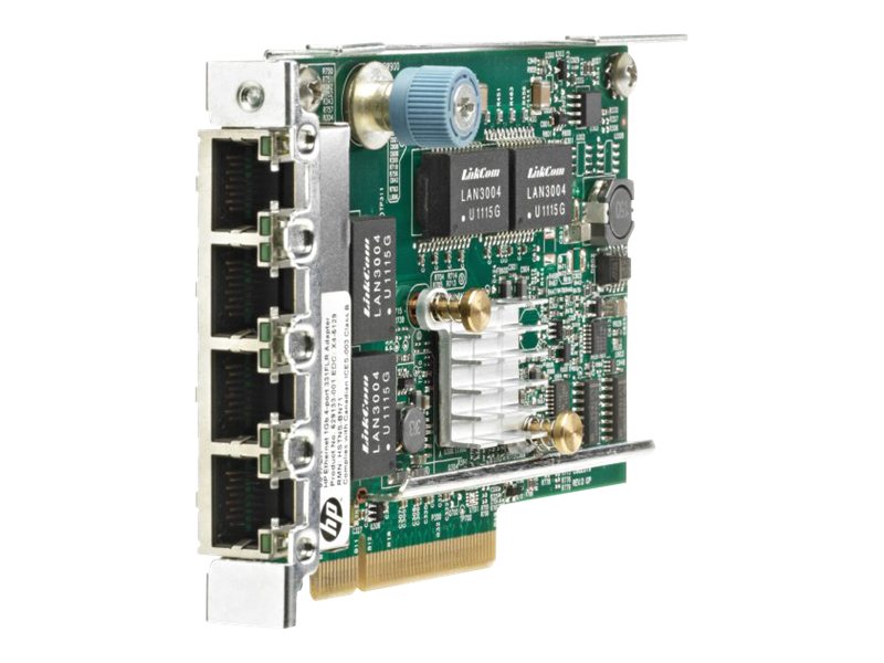 HPE 331FLR - Netzwerkadapter - PCIe 2.0 x4 - 1GbE - 4 Anschlsse - fr ProLiant DL20 Gen9, DL360p Gen8, DL385p Gen8, DL388p Gen8