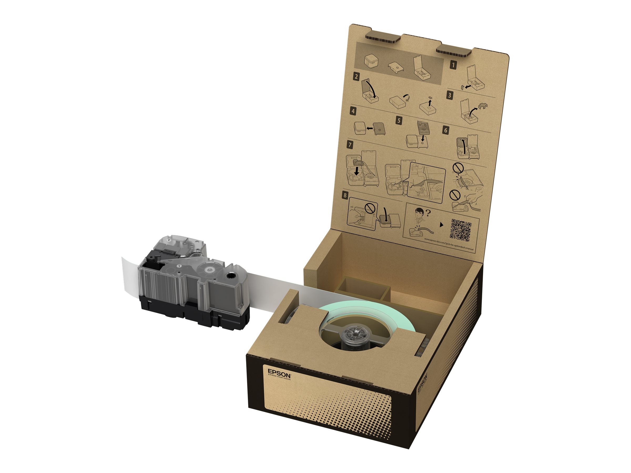 Epson BR-VN36YB-E - Vinyl - Schwarz auf Gelb - Rolle (3,6 cm x 45 m) 1 Kassette(n) Etikettenband - fr LabelWorks LW-Z5000BE, LW