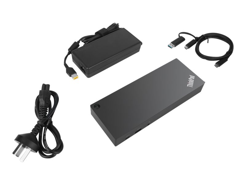 Lenovo ThinkPad Hybrid USB-C with USB-A Dock - Dockingstation - USB-C - 2 x HDMI, 2 x DP - GigE - 135 Watt