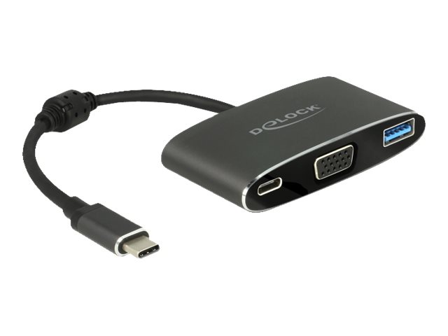 DeLOCK - Externer Videoadapter - VL101 - USB-C 3.1 - VGA - Grau