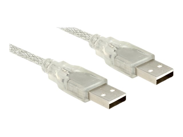 Delock - USB-Kabel - USB (M) zu USB (M) - USB 2.0 - 1 m - durchsichtig