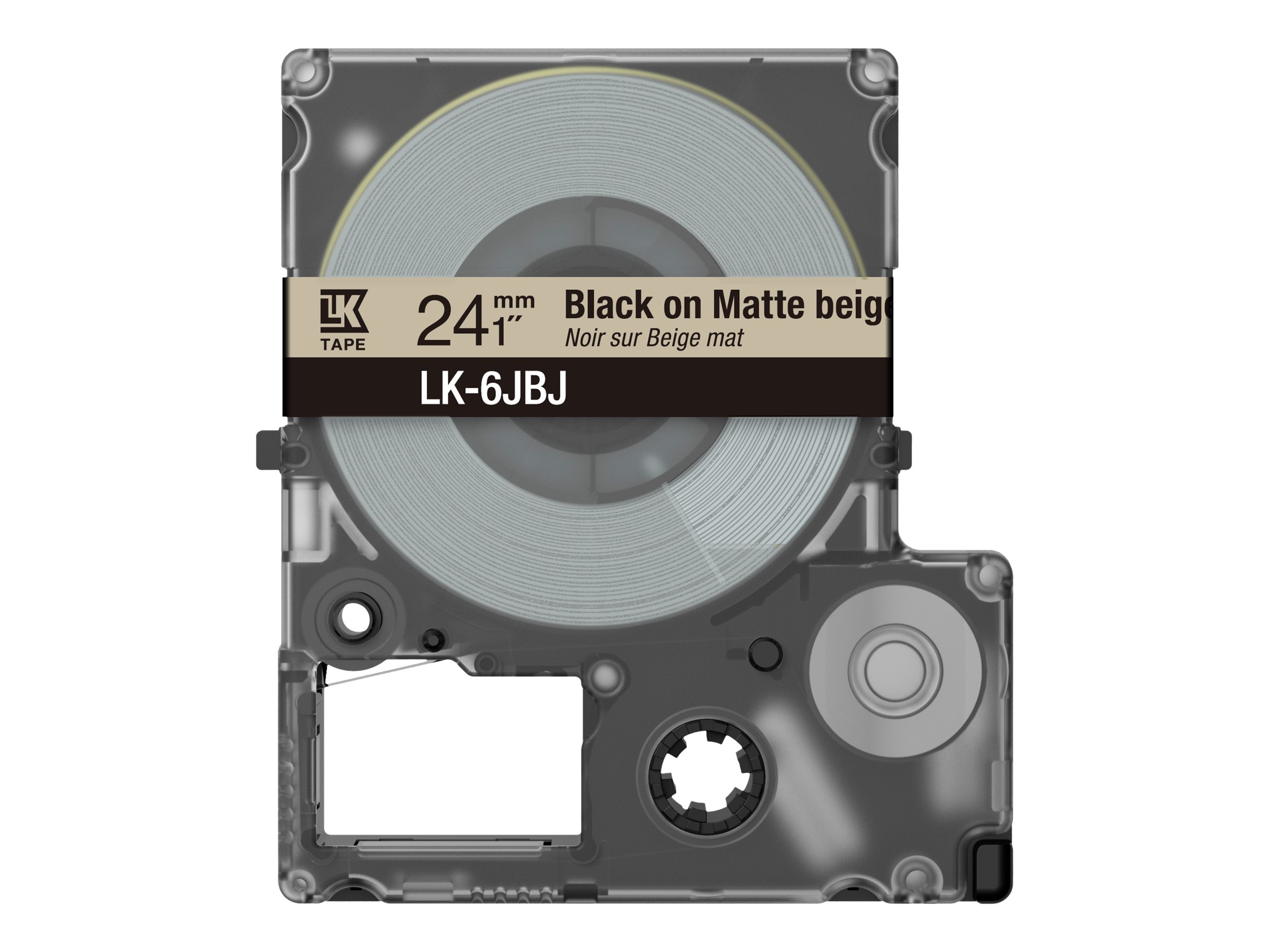 Epson LabelWorks LK-6JBJ - Schwarz auf Mattbeige - Rolle (2,4 cm) 1 Kassette(n) Etikettenband
