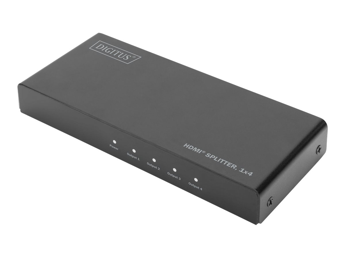 DIGITUS HDMI Splitter DS-45325 - Video-/Audio-Splitter - 4 x HDMI - Desktop