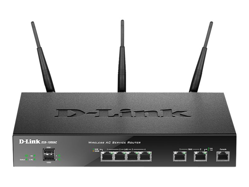 D-Link DSR-1000AC - Wireless Router - 4-Port-Switch - GigE - WAN-Ports: 2 - 802.11a/b/g/n