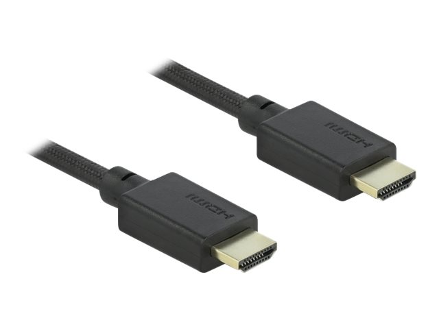 Delock - Highspeed - HDMI-Kabel mit Ethernet - HDMI männlich zu HDMI männlich - 2.5 m - Schwarz