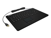 Keysonic KSK-5230IN - Tastatur - mit Touchpad - USB - Schweiz - Schwarz / Weiss