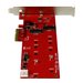 StarTech.com 2x M.2 SATA SSD Schnittstellenkarte - PCIe - PCI Express M.2 SATA III Controller - NGFF Karte - Speicher-Controller